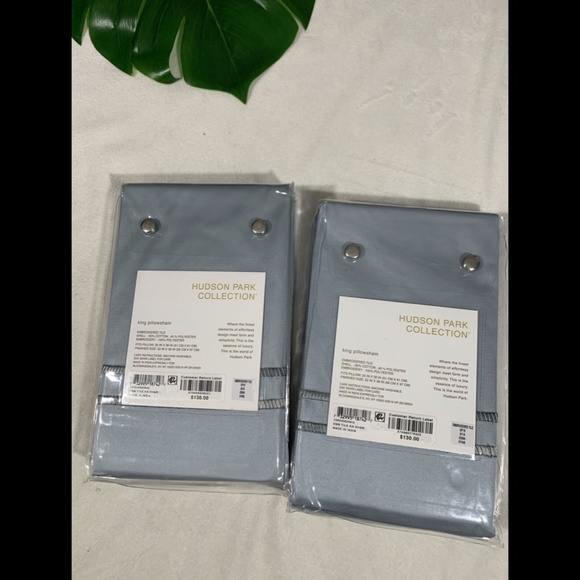 NIB [ 2 King ] Sham for‎ Hudson Park Embroidered Tile - Picture 2 of 12